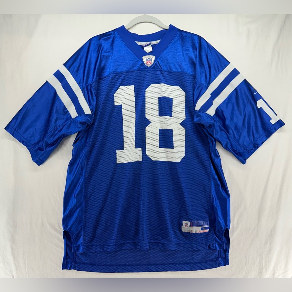 Reebok Indianapolis Colts Peyton Manning #18 Jersey Adult Mens Size Large - Mark